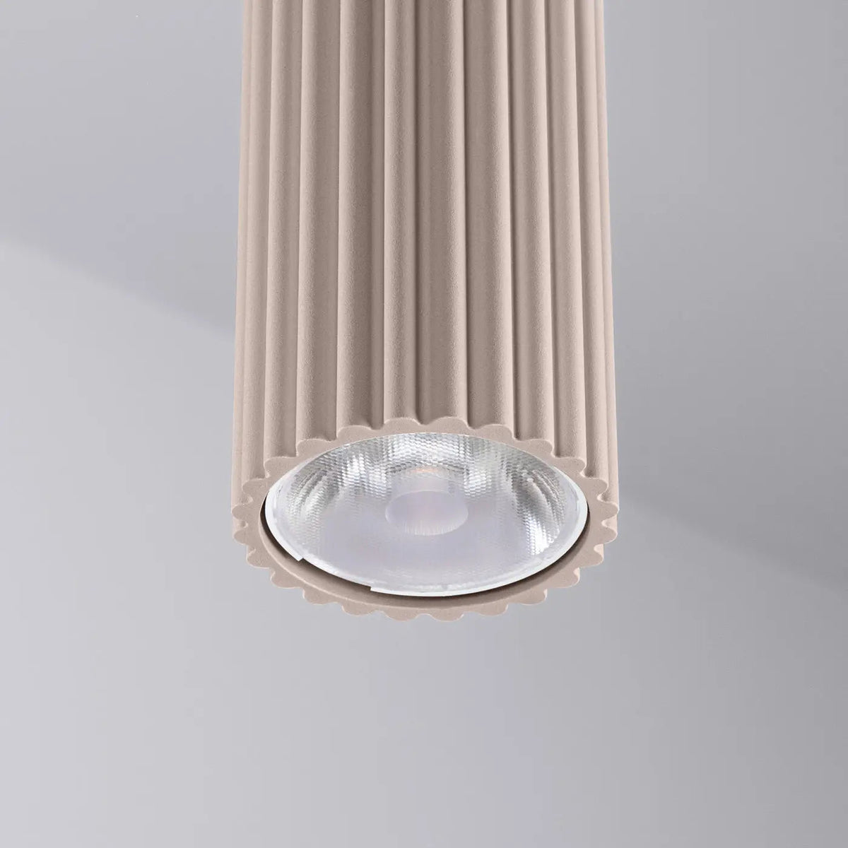 Plafonnier LED Taupe Cylindre Moderne - Dalumea - vue 4