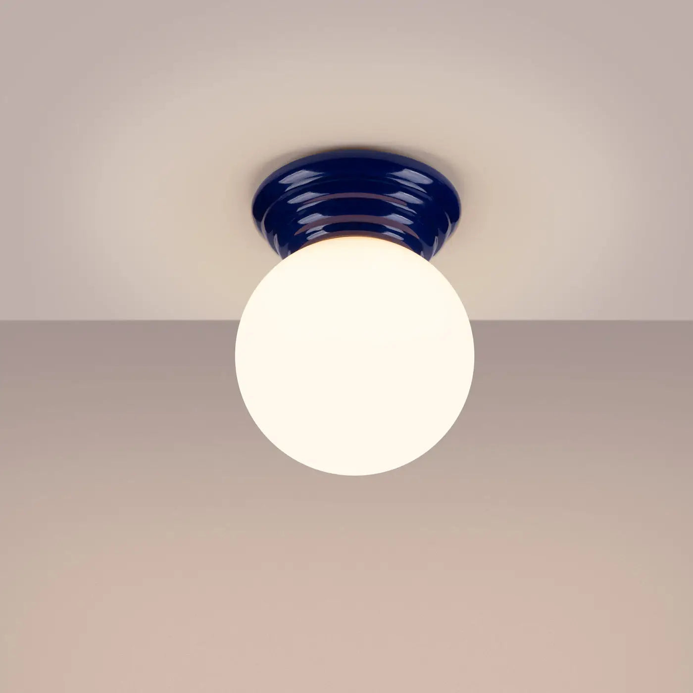 Plafonnier Boule Opaline Céramique - Dalumea - vue 1