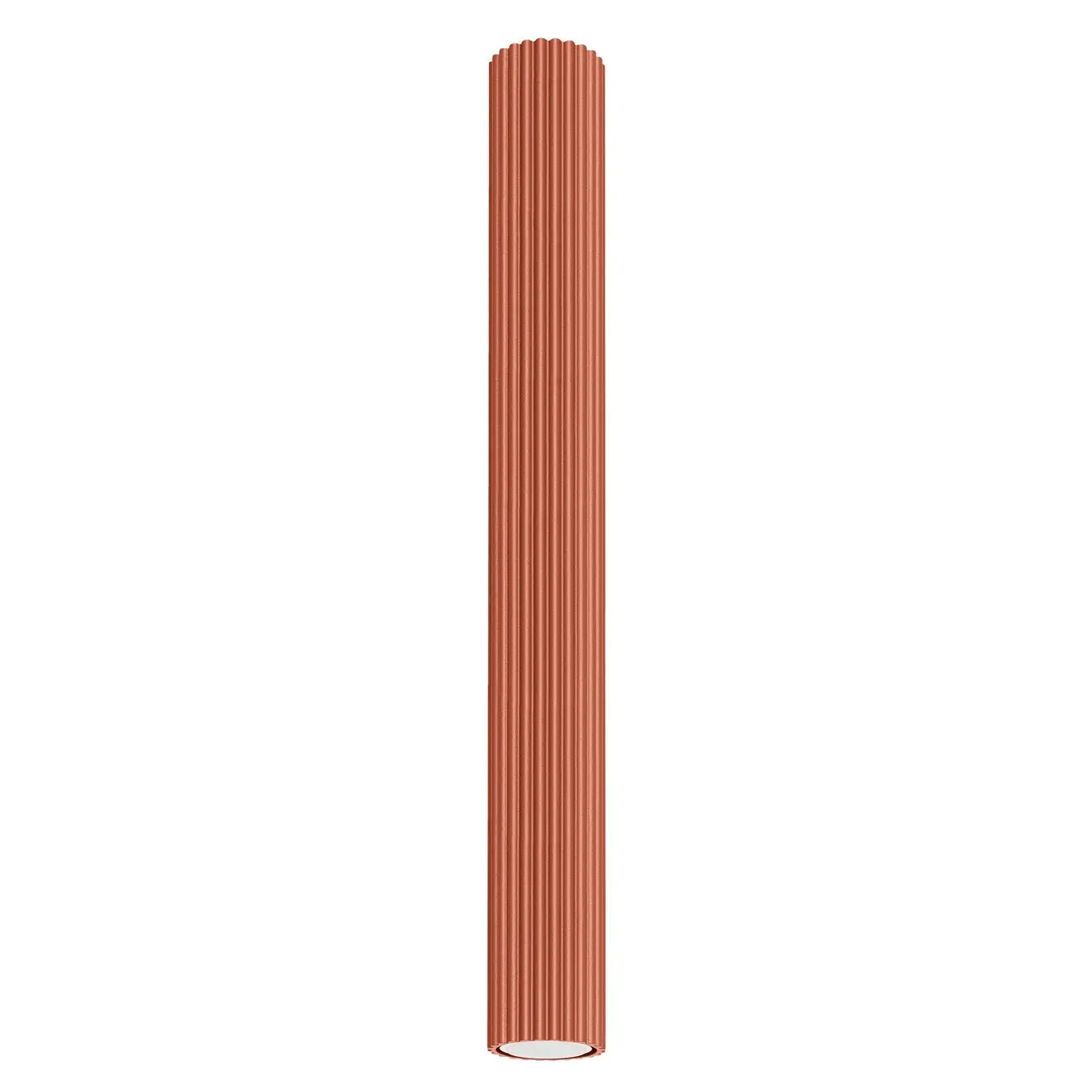 Plafonnier Cylindrique Rouge Ocre Cannelé - Dalumea - vue 7