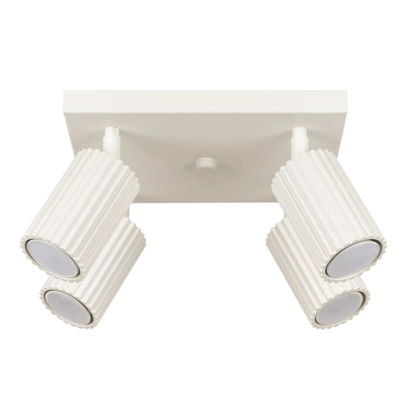 Plafonnier 4 Spots Orientables Base Carrée Beige - Dalumea - vue 6