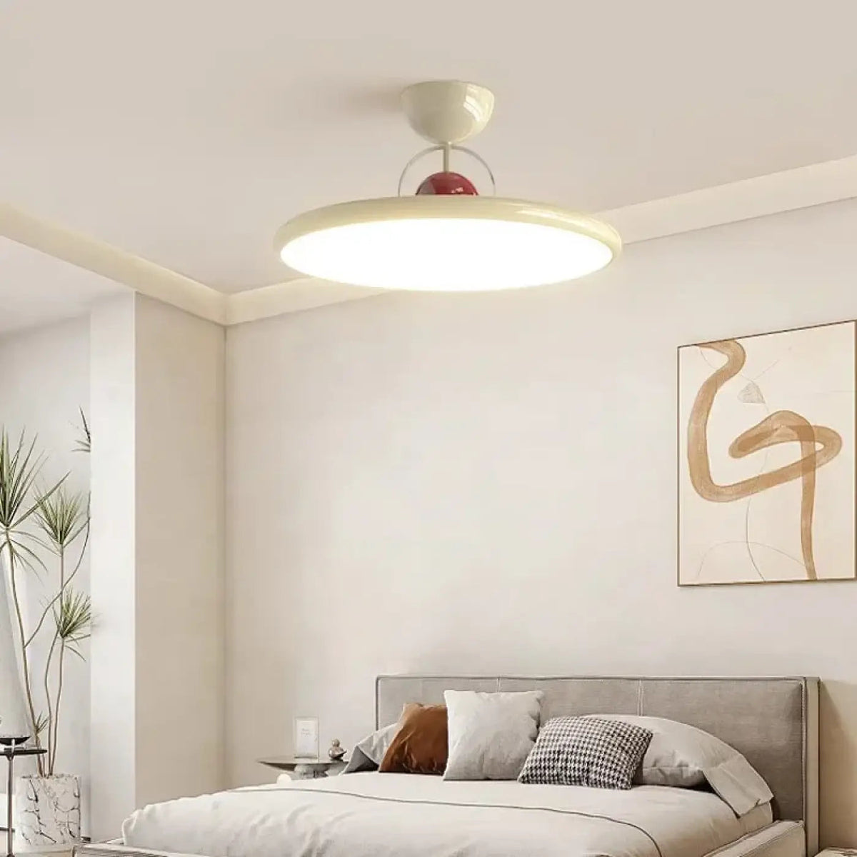 Plafonnier LED Rond Vert Bordeaux Design Moderne - Dalumea - vue 3