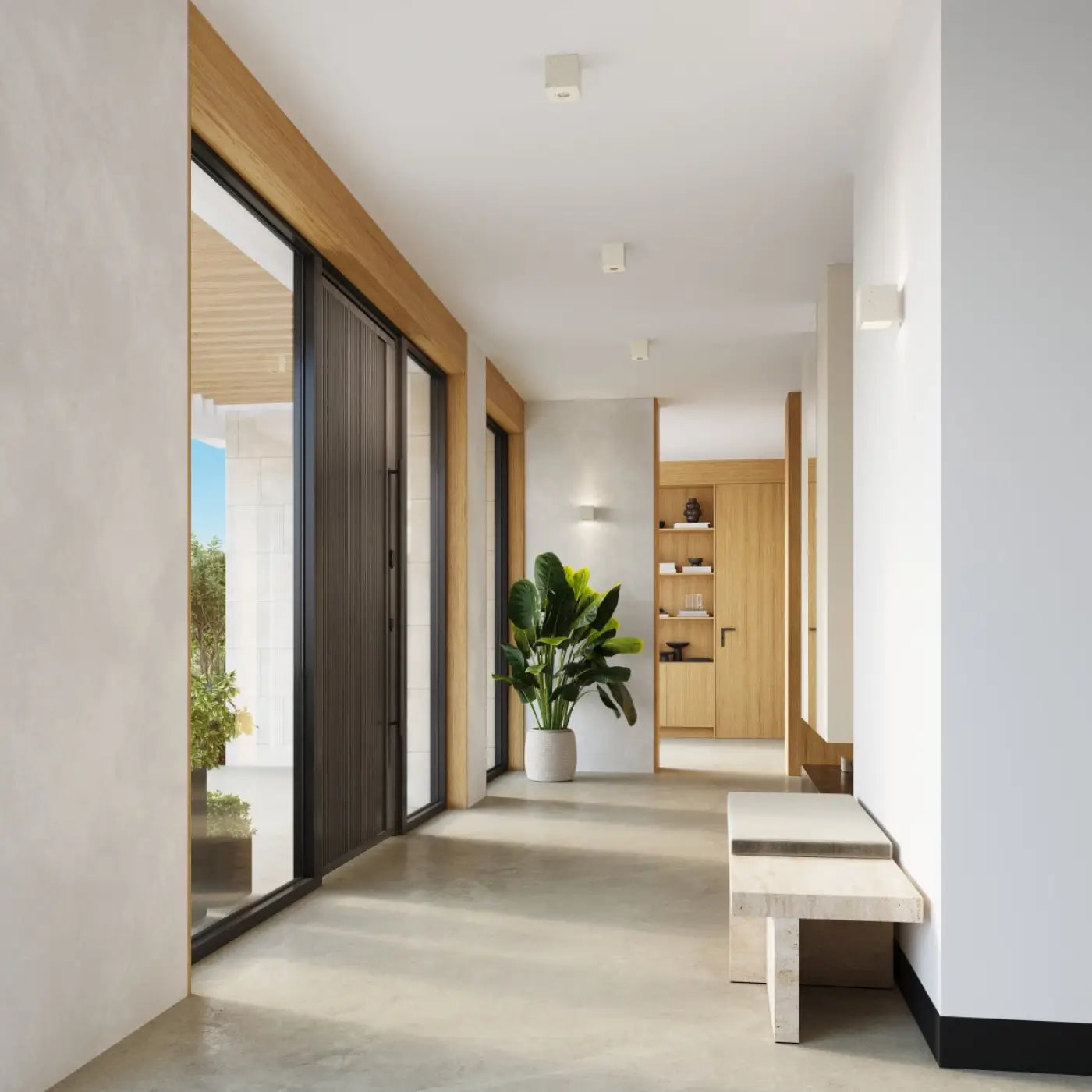 Plafonnier Béton Beige Minimaliste - Dalumea - vue 7