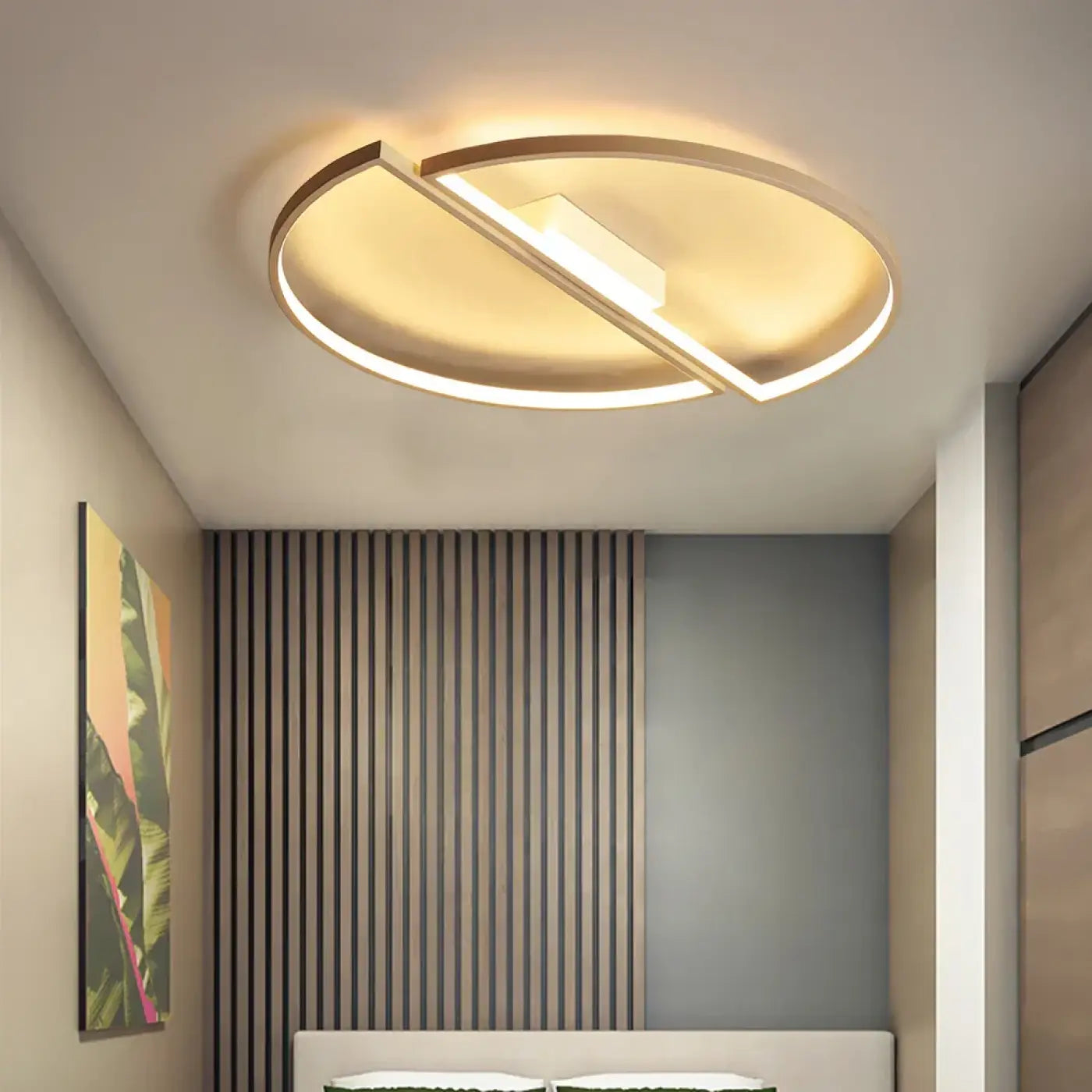 Plafonnier LED Cercle Noir Blanc Design - Dalumea - vue 1