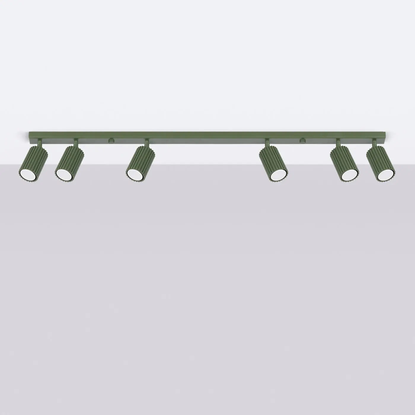 Plafonnier 6 Spots Orientables Vert Olive - Dalumea - vue 2