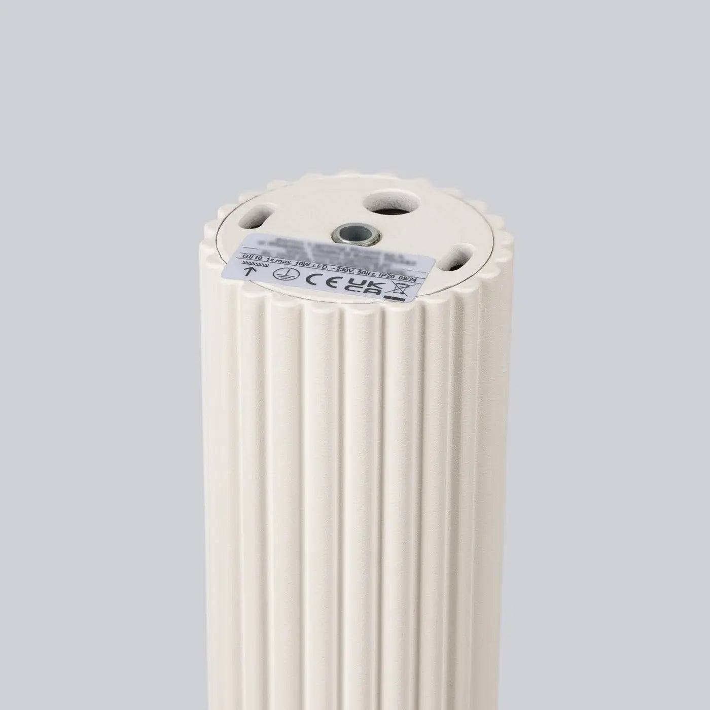 Plafonnier Cylindrique Beige Cannelé - Dalumea - vue 5