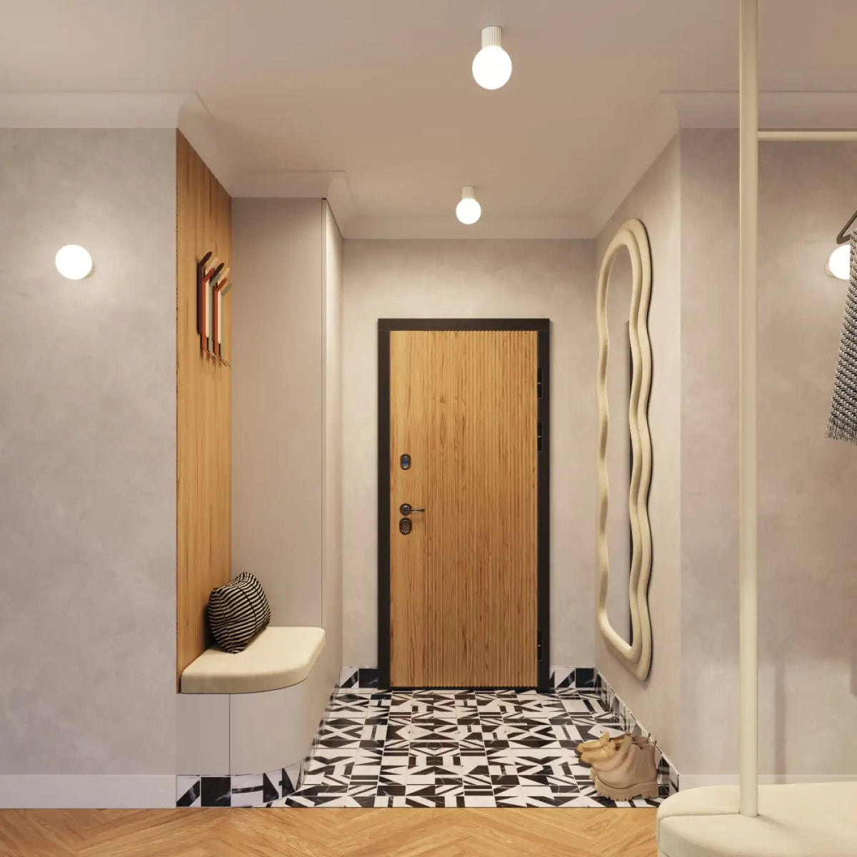 Plafonnier luminaire plafonnier beige style minimaliste - beige - Dalumea - vue 11