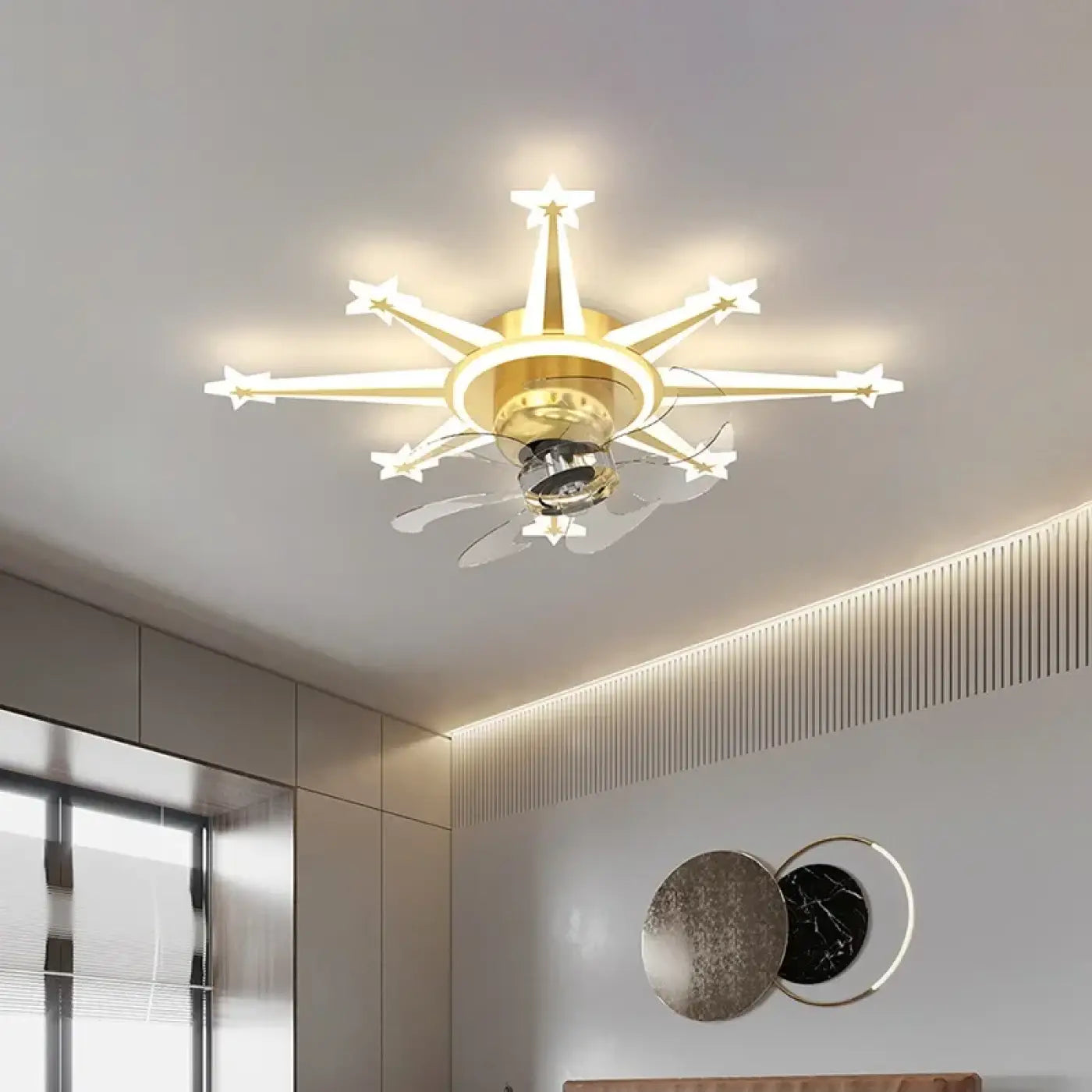 Plafonnier Ventilateur Design Tubes Lumineux - Dalumea - vue 3