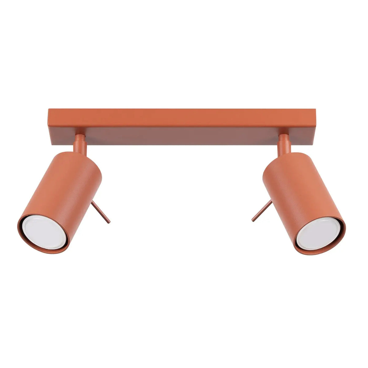 Plafonnier 2 Spots Orientables Rouge Ocre - Dalumea - vue 8