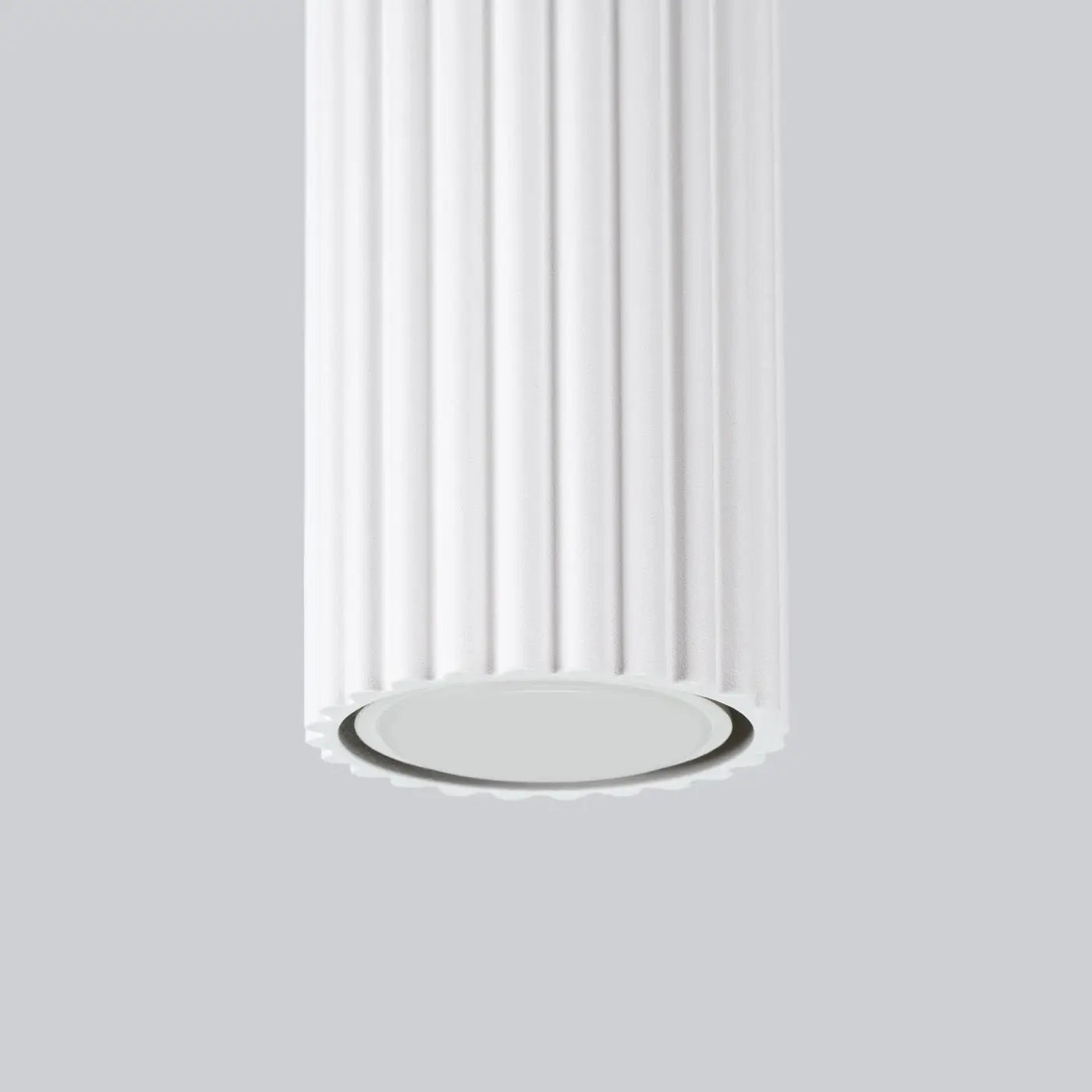 Plafonnier Cylindrique Cannelé Blanc - Dalumea - vue 4