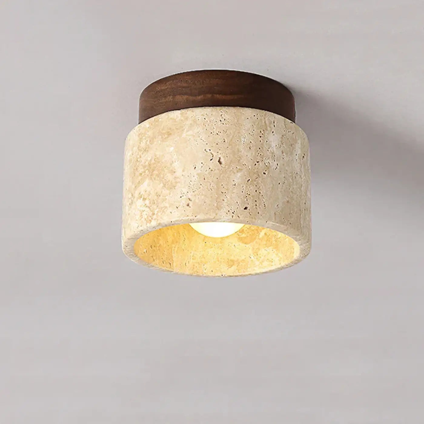 Plafonnier LED Pierre et Bois - Dalumea - vue 3