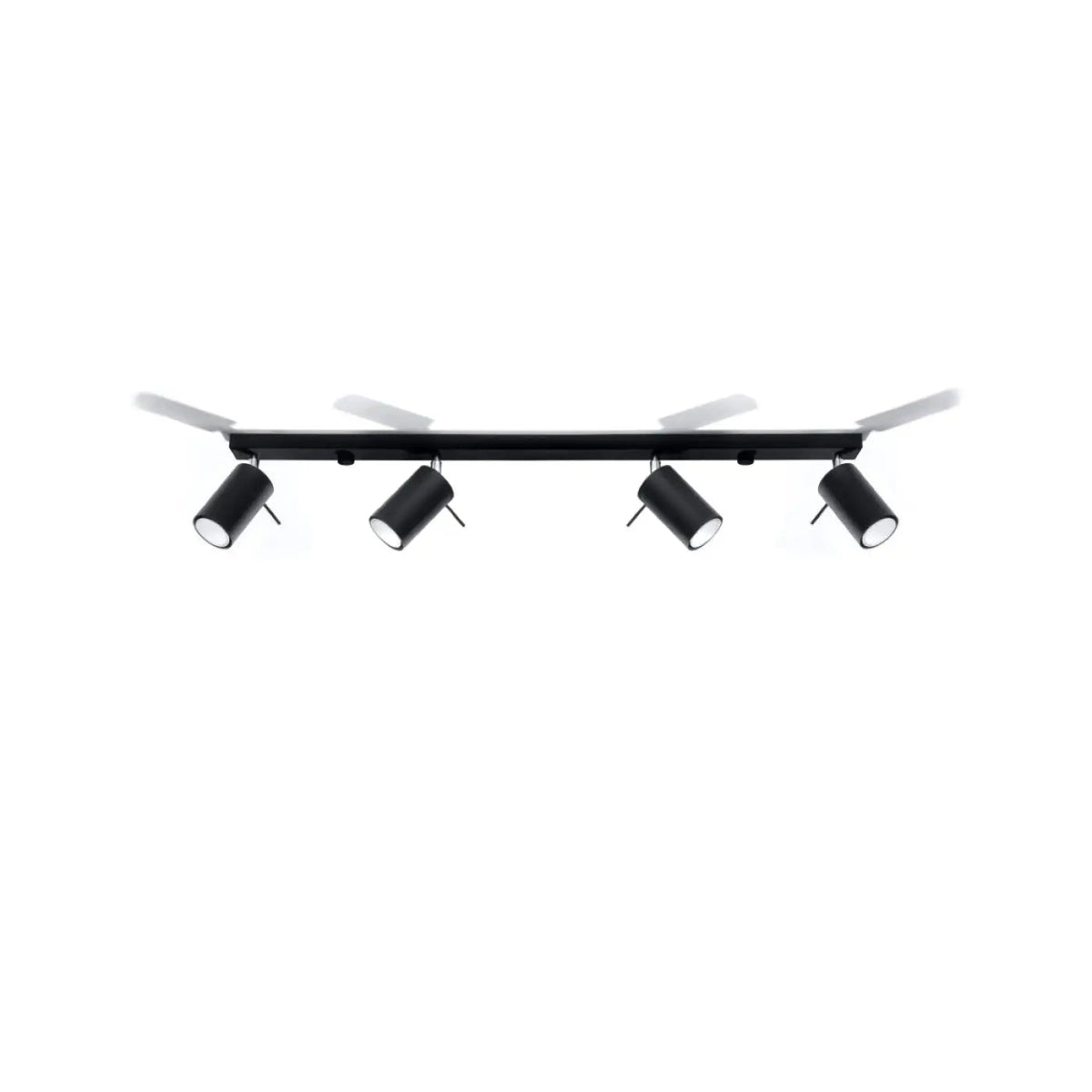 Plafonnier Rail 4 Spots Orientables Noir - Dalumea - vue 2