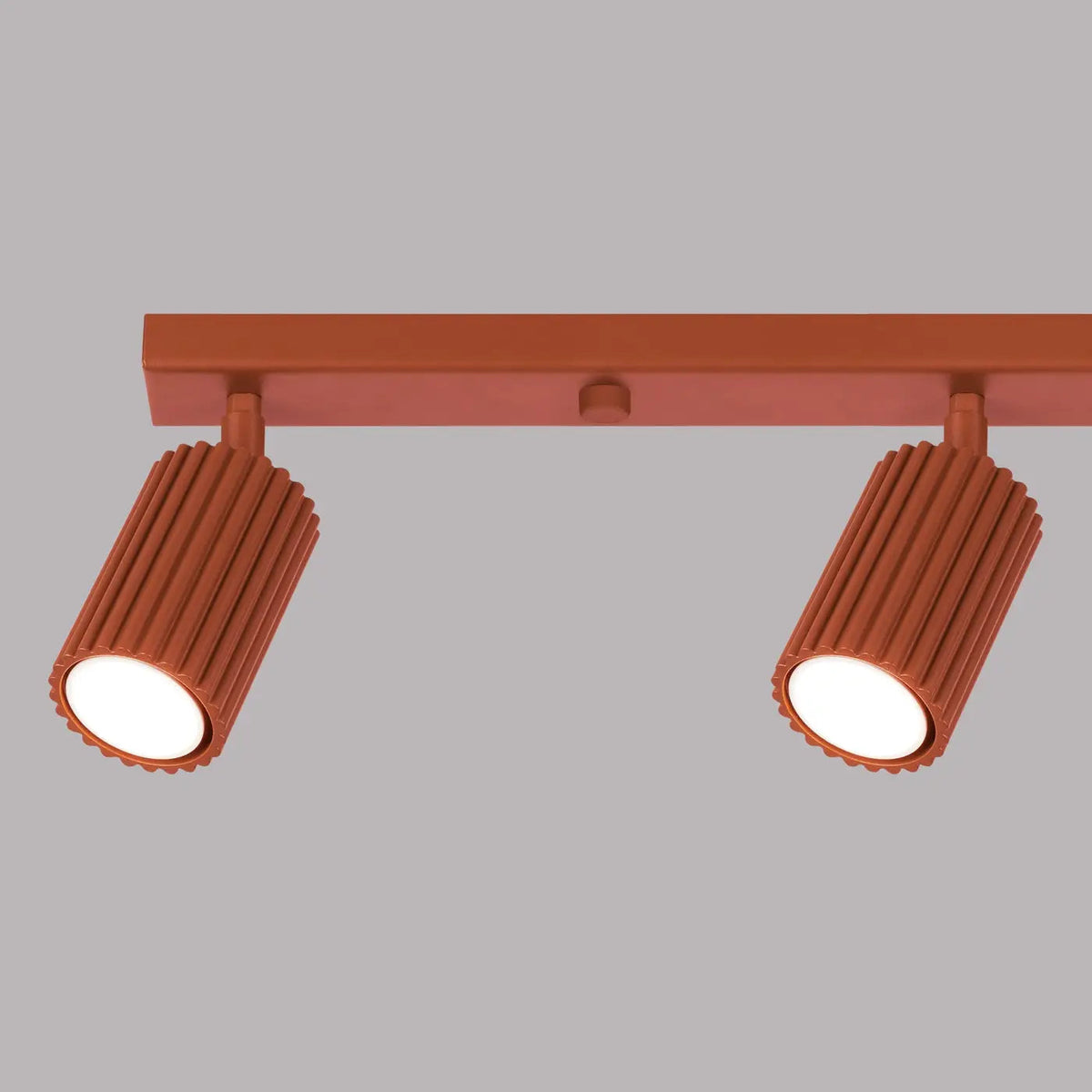 Plafonnier 4 Spots Orientables Rouge Ocre - Dalumea - vue 3