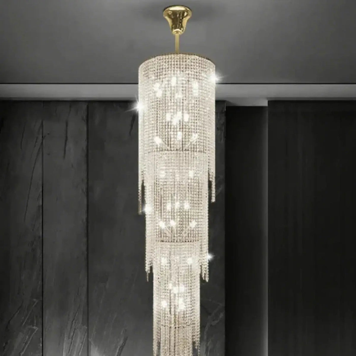 Suspension Cristal LED Verticale Luxe - Dalumea - vue 2