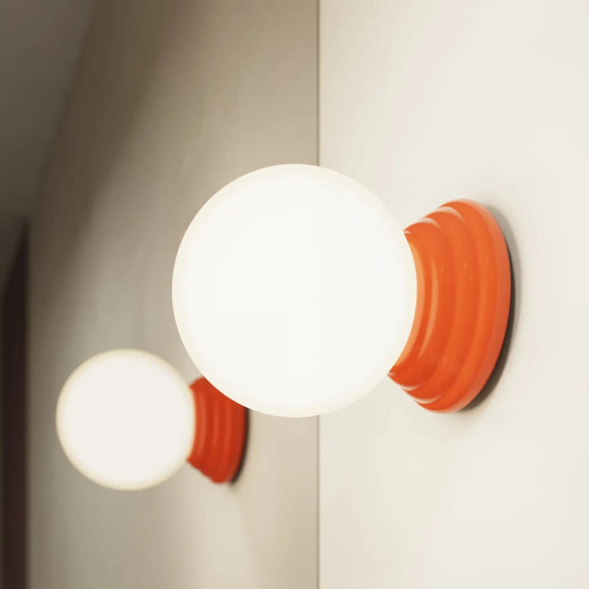 Plafonnier luminaire plafonnier boule opaline en ceramique peach design - Dalumea - vue 11