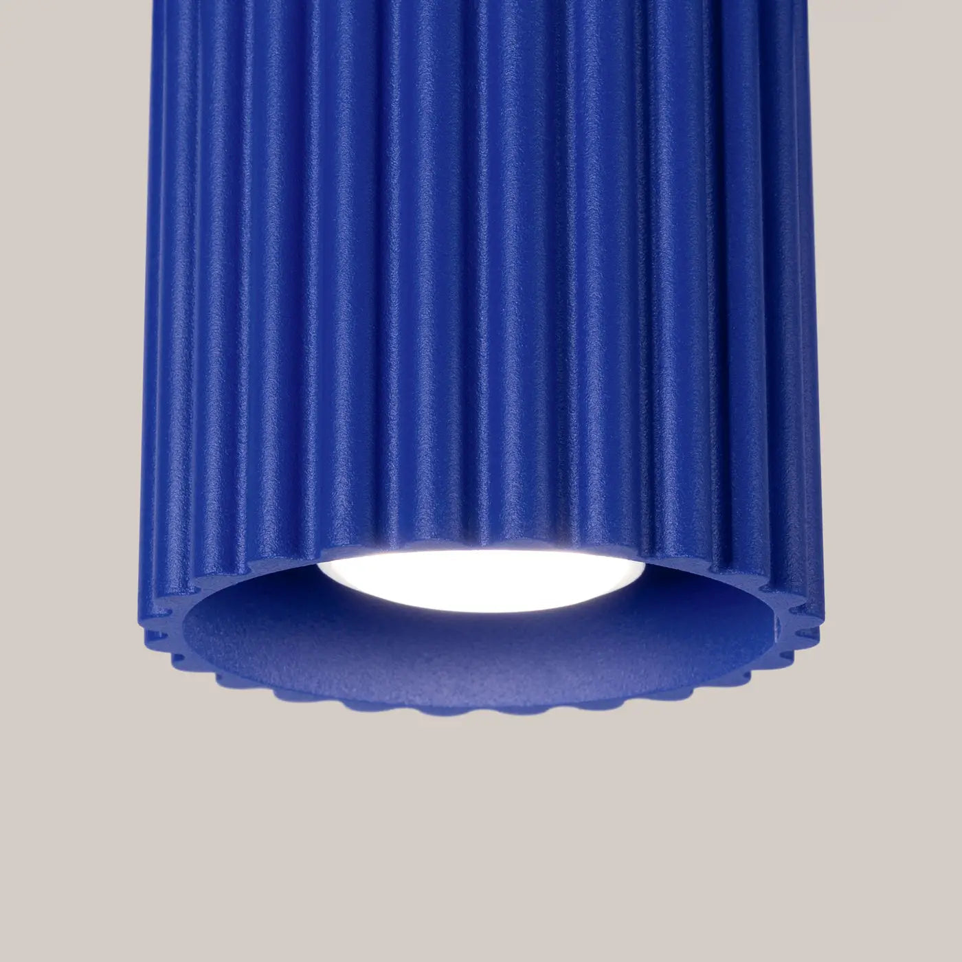 Plafonnier Cylindre Strié Bleu - Dalumea - vue 3
