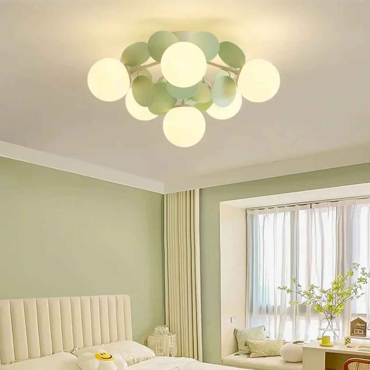 Plafonnier Globes LED Vert Clair - Dalumea - vue 4