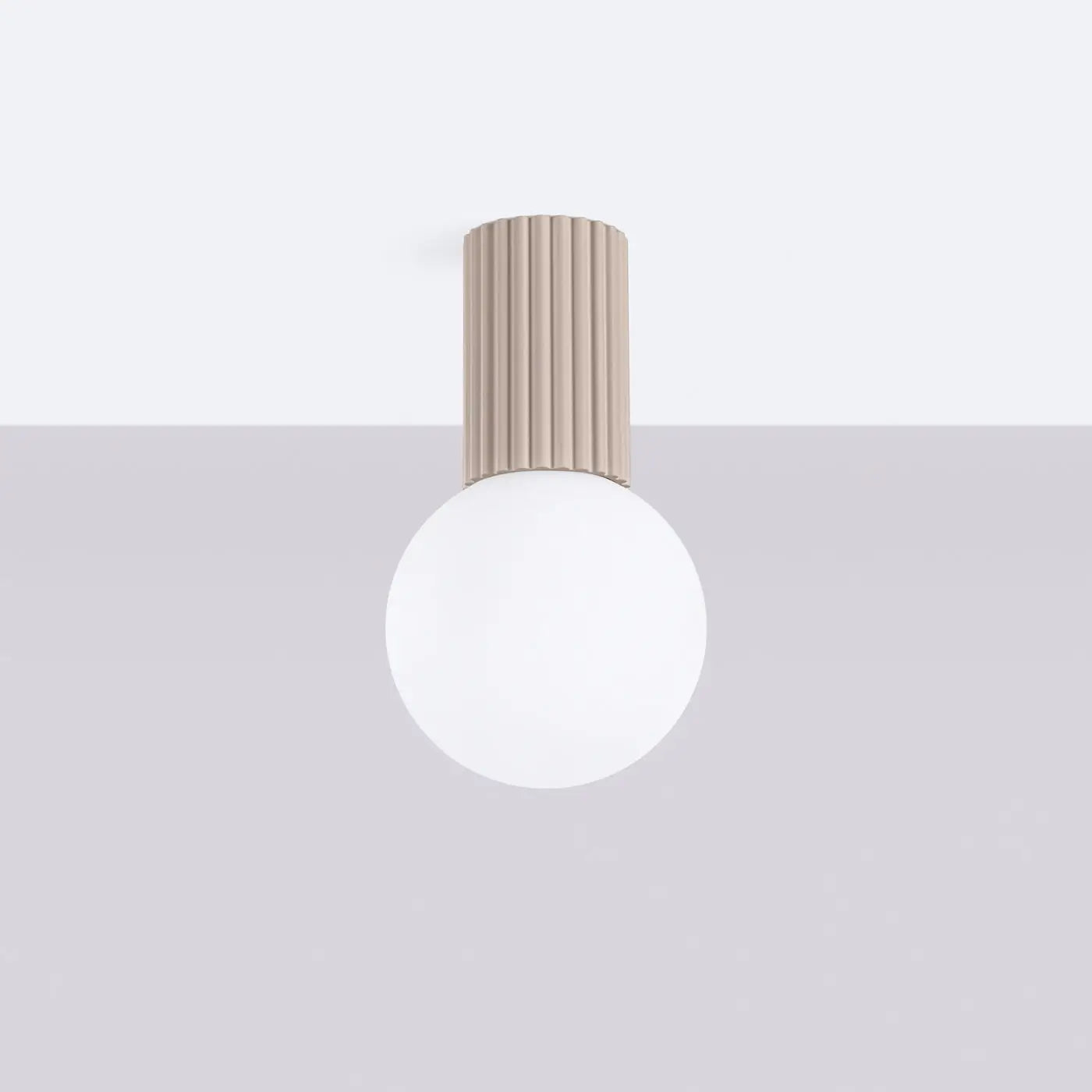 Plafonnier luminaire plafonnier taupe style minimaliste - beige - Dalumea - vue 1