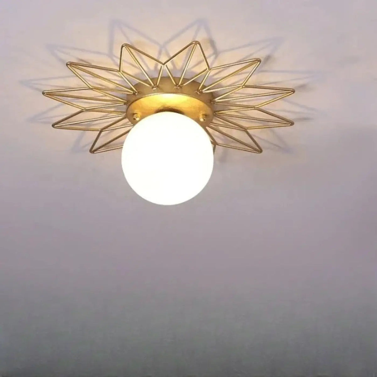 Plafonnier Design Étoilé Métal Doré - Dalumea - vue 6