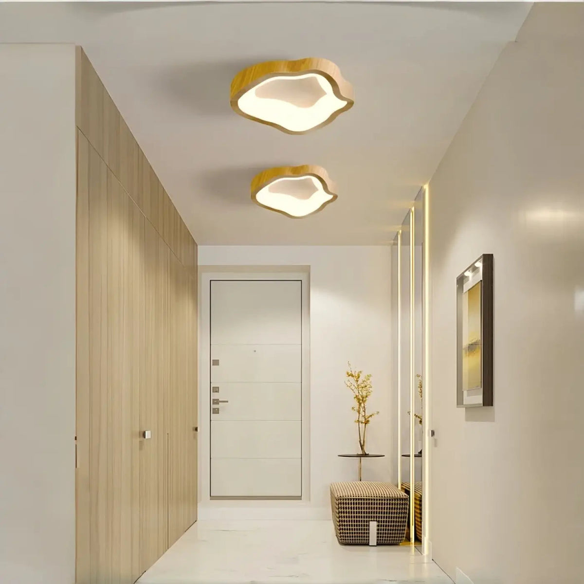 Plafonnier Bois Design Organique - Dalumea - vue 1