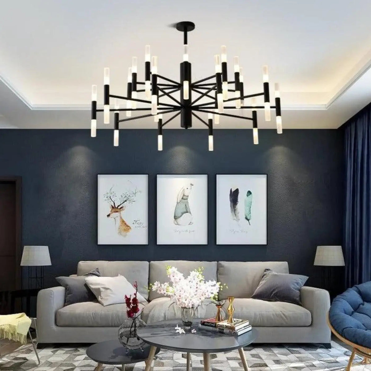 Grand Plafonnier LED Design - Dalumea - vue 1