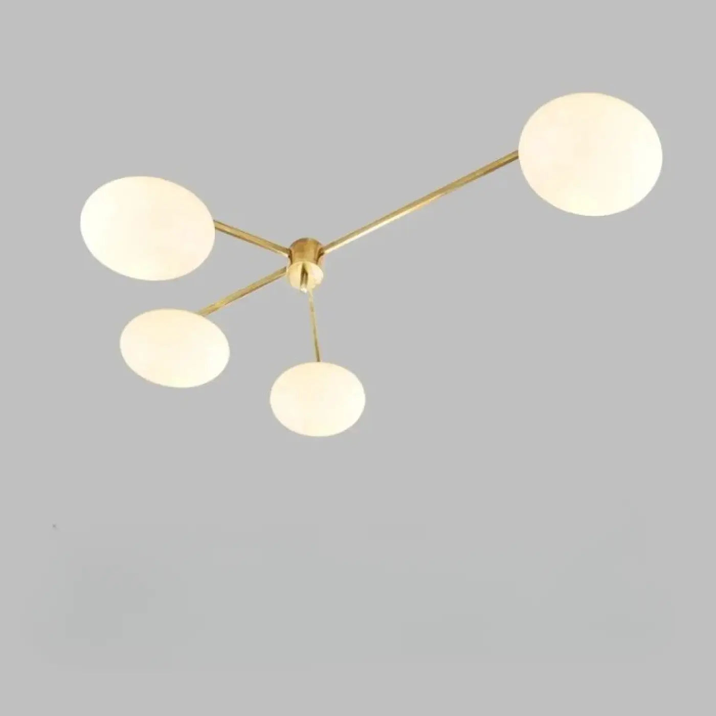 Plafonnier Design Verre Blanc Bras Métal - Dalumea - vue 9