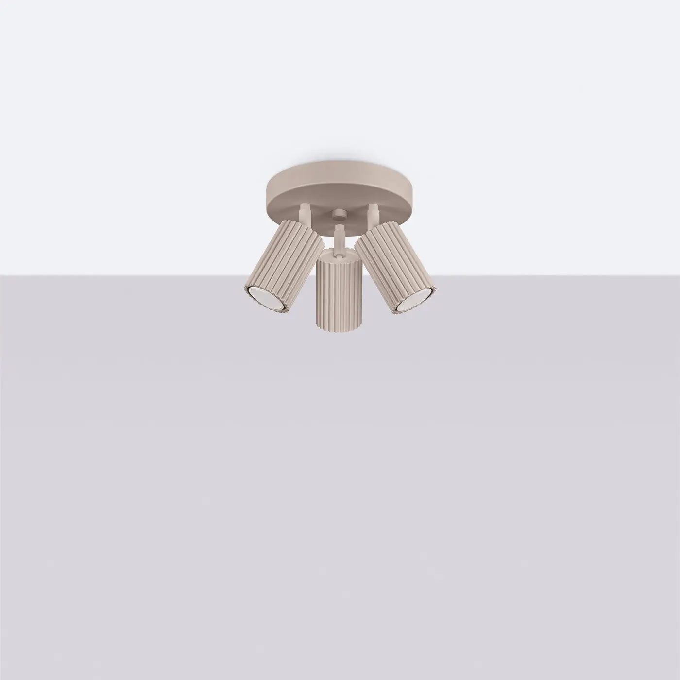 Plafonnier 3 Spots Orientables Taupe - Dalumea - vue 2