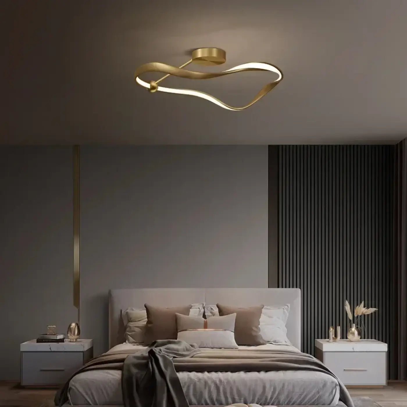 Plafonnier Doré Design Moderne - Dalumea - vue 4