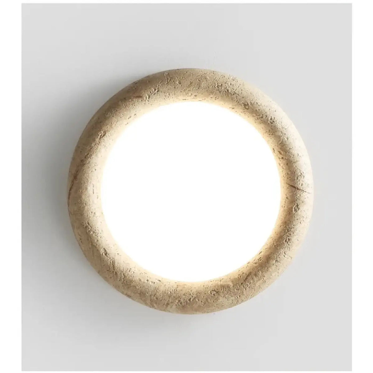 Plafonnier Travertin Rond Blanc - Dalumea - vue 4