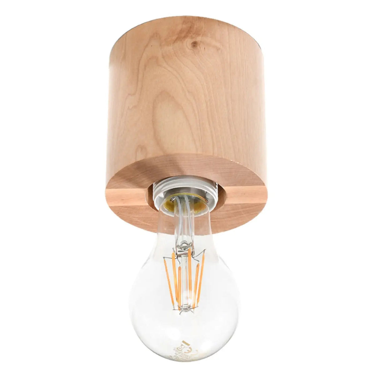 Plafonnier Cylindrique Bois Naturel - Dalumea - vue 3