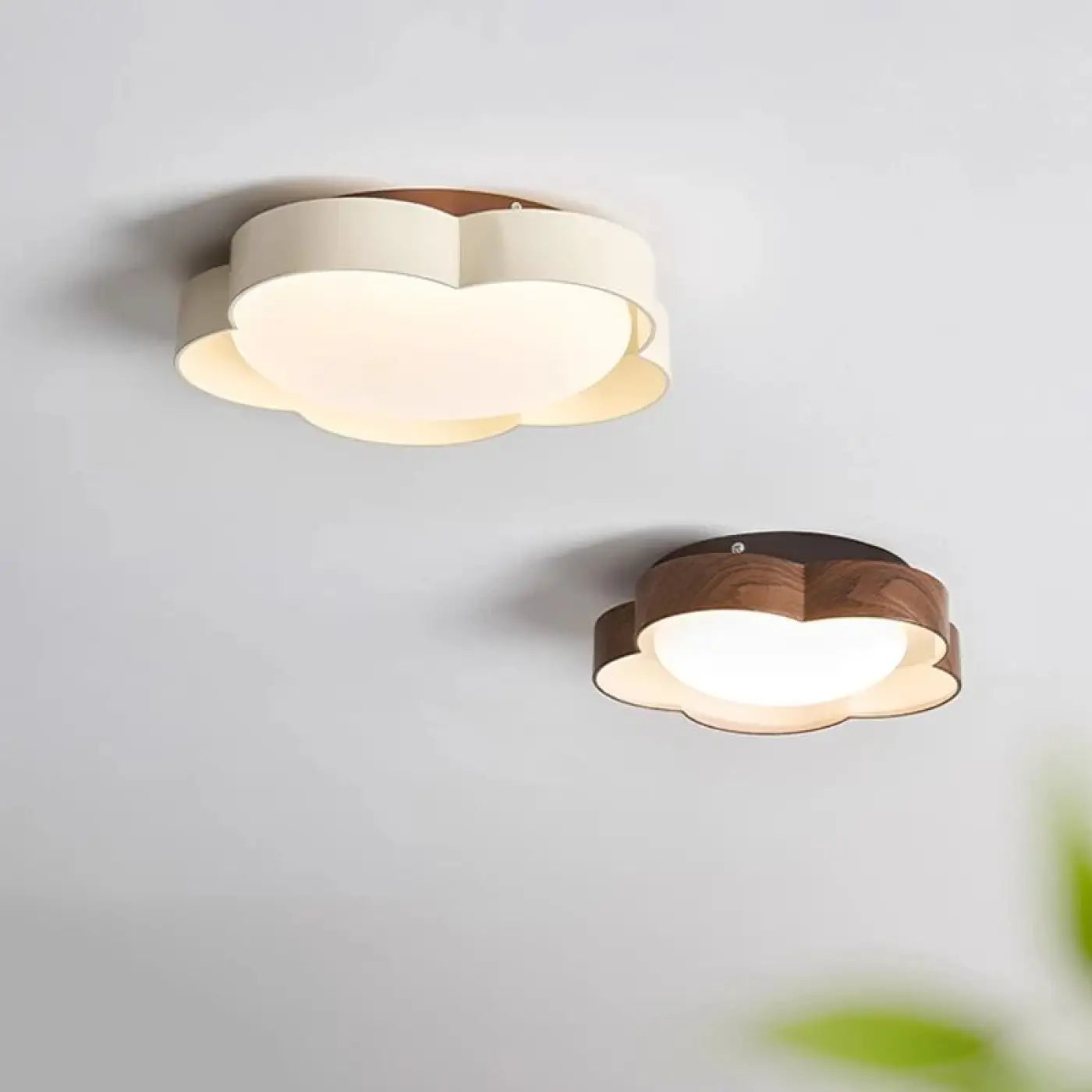 Plafonnier LED Floral Marron Blanc - Dalumea - vue 6