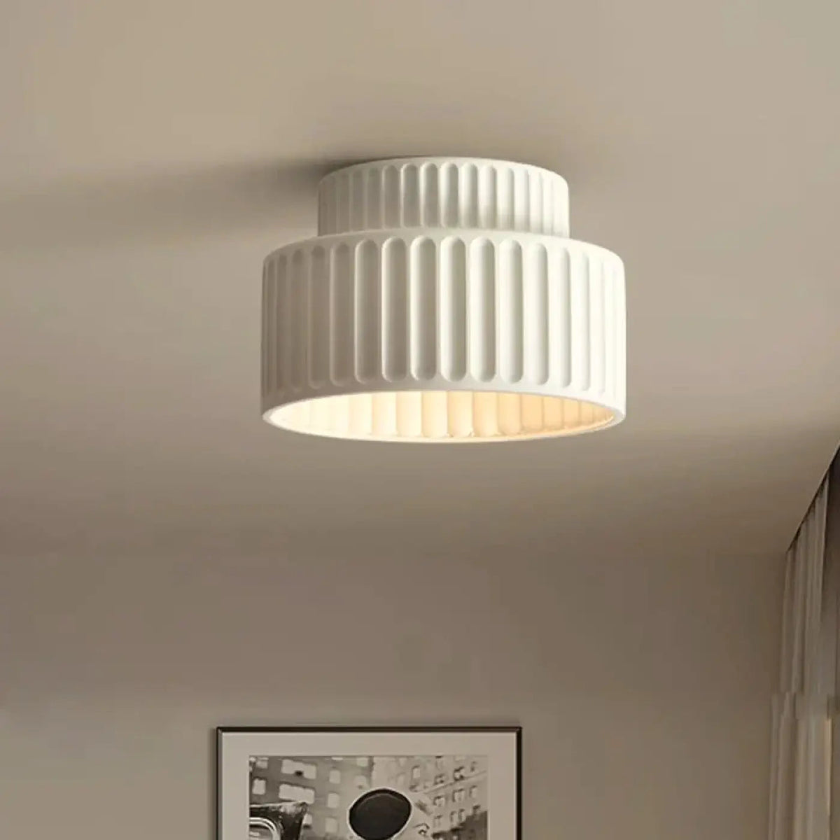 Plafonnier Scandinave Beige Vert - Dalumea - vue 1