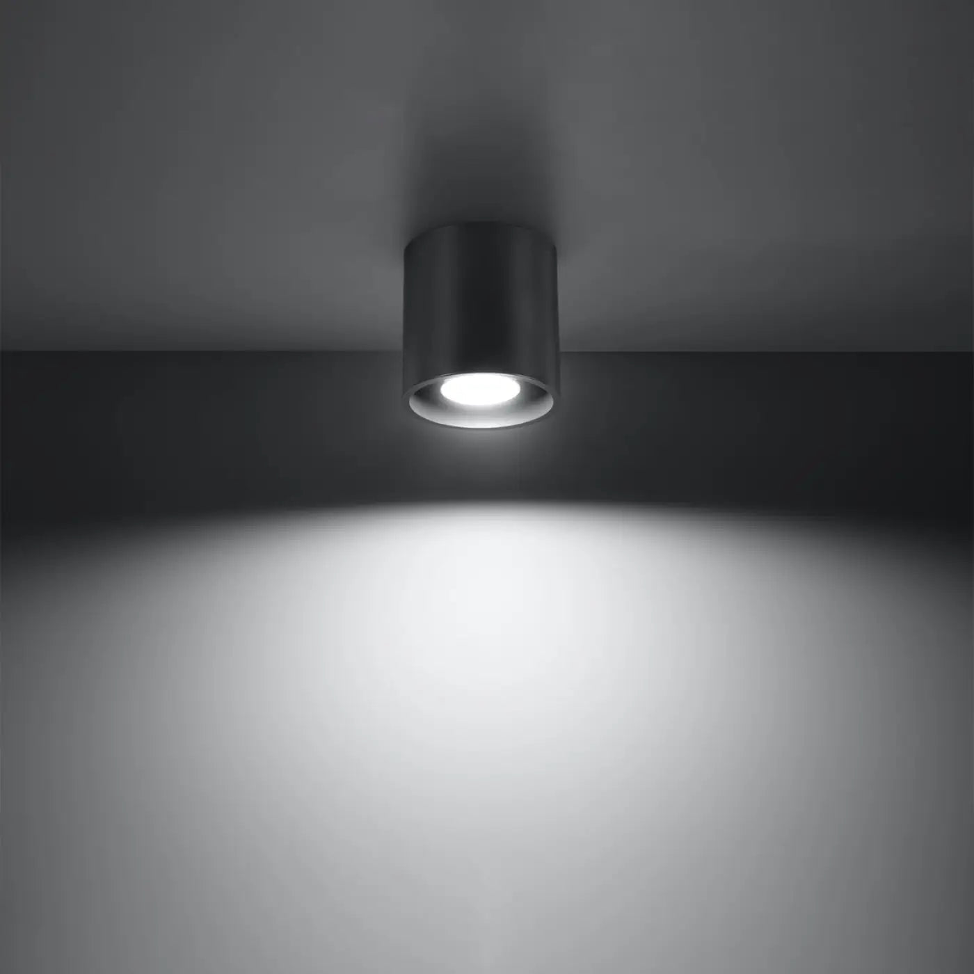 Plafonnier LED Anthracite Cylindre - Dalumea - vue 1