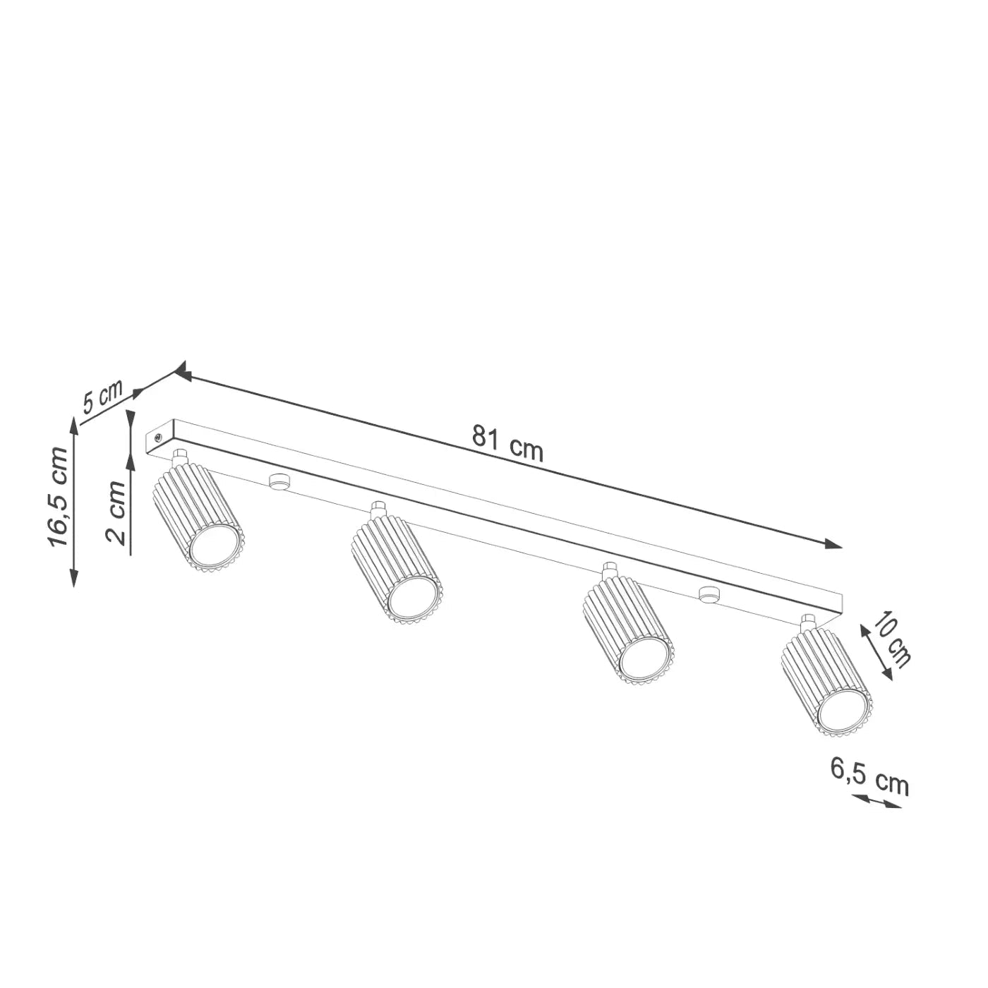 Plafonnier luminaire plafonnier rouge ocre avec spots orientables - Dalumea - vue 11