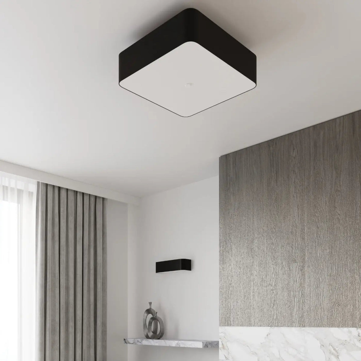 Plafonnier LED Noir Rectangulaire - Dalumea - vue 5
