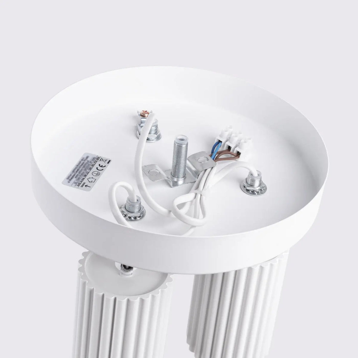Plafonnier 3 Spots Orientables Cannelé Blanc - Dalumea - vue 6