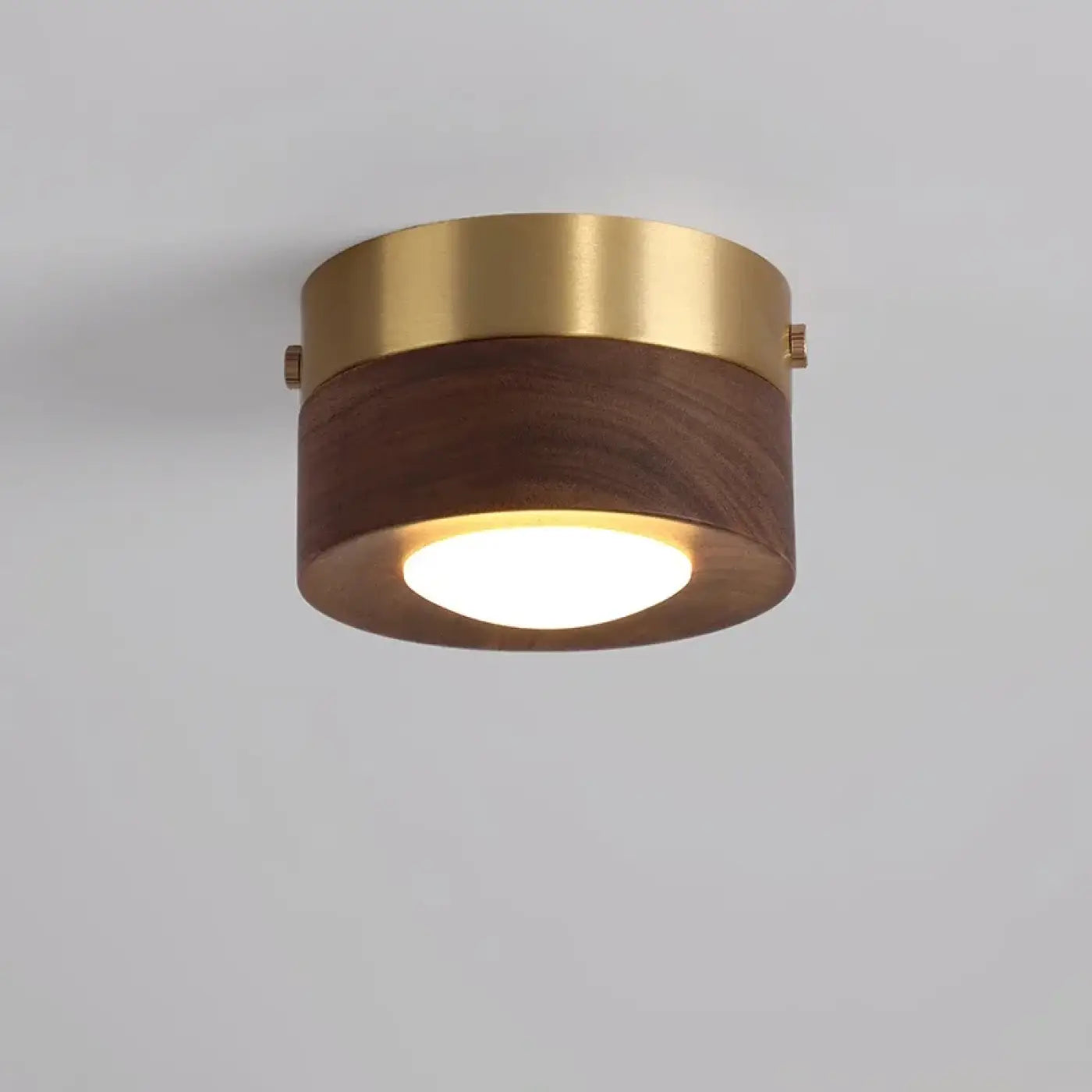 Plafonnier Scandinave Bois Laiton Doré - Dalumea - vue 2