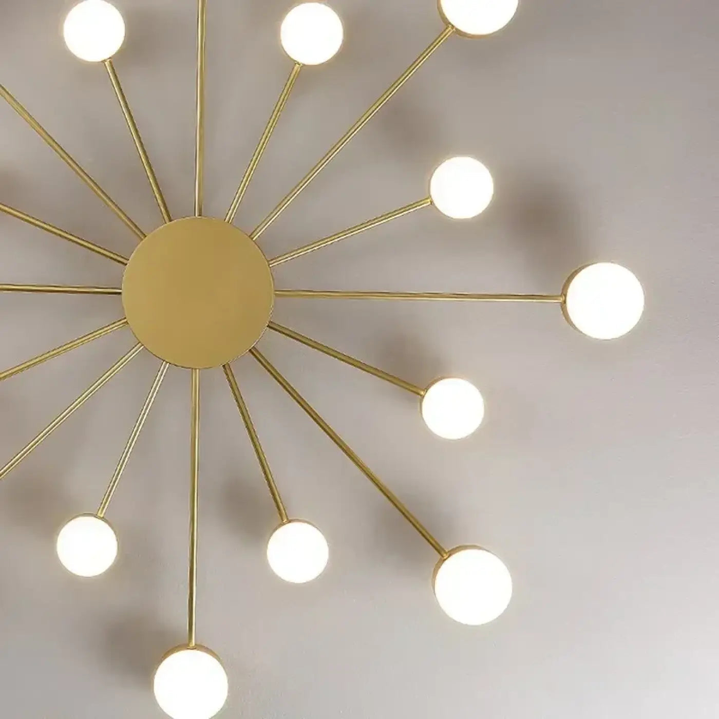 Plafonnier LED Doré Style Chandelier Contemporain - Dalumea - vue 6