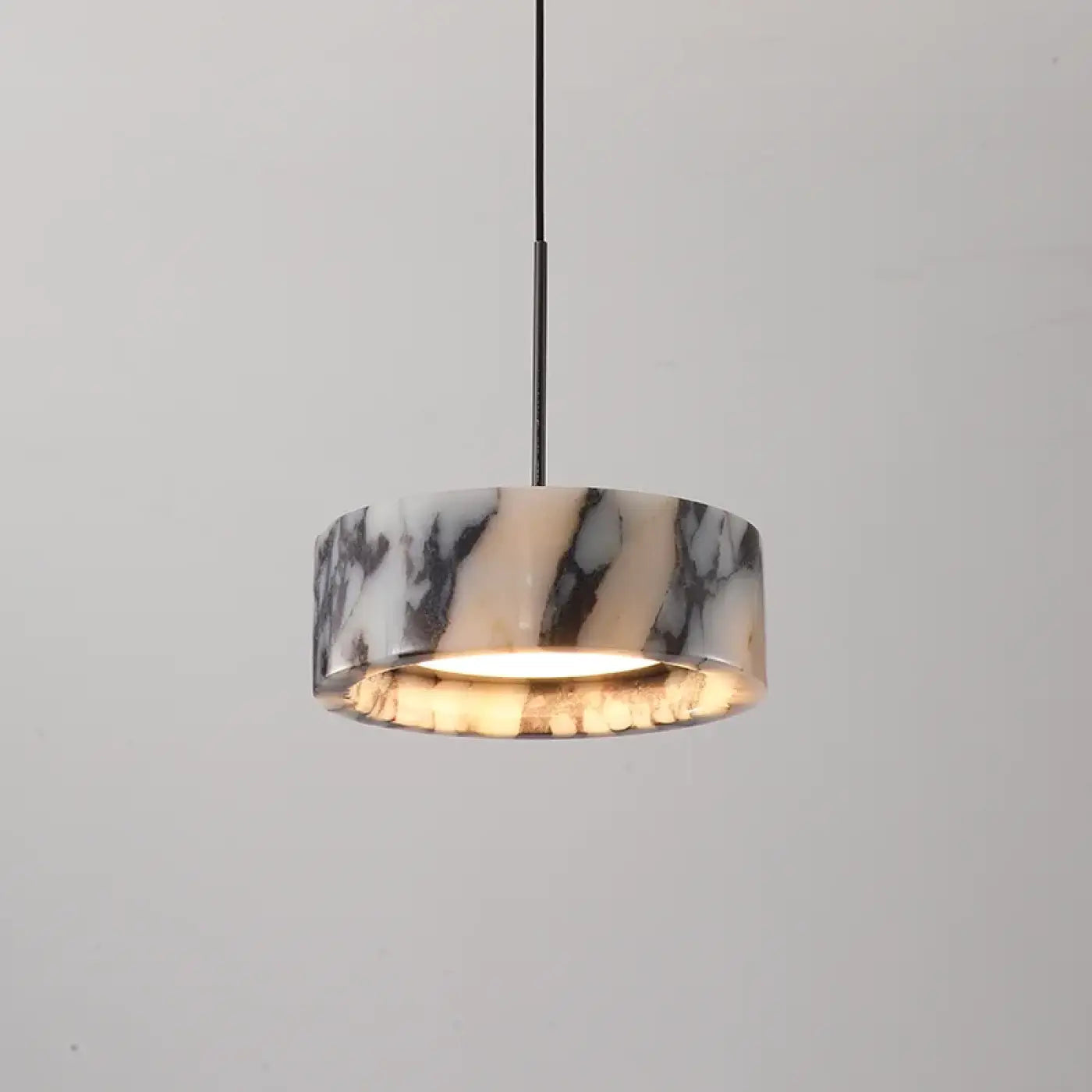 Suspension Marbre Poli Noir Design - Dalumea - vue 1