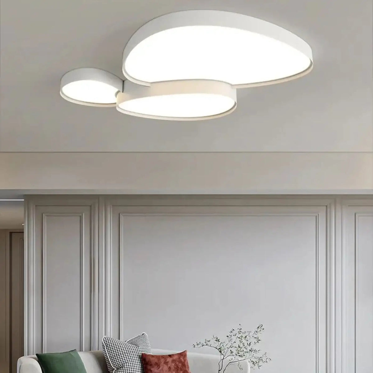 Plafonnier LED Bilobé Design Organique - Dalumea - vue 6