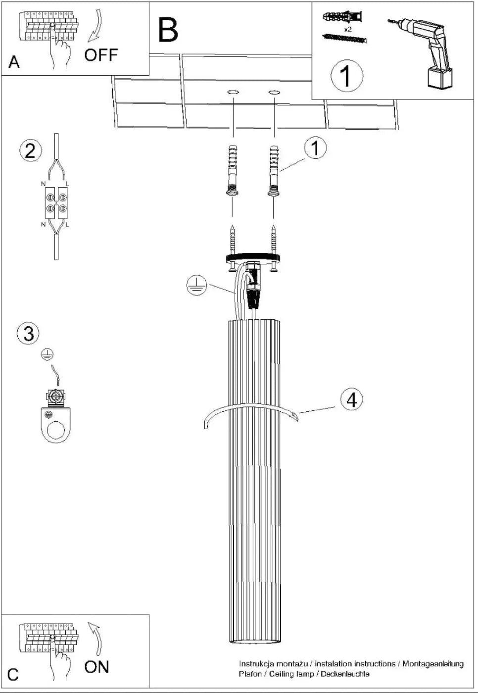 Plafonnier luminaire plafonnier cylindrique or au style cannele chic - or - Dalumea - vue 12