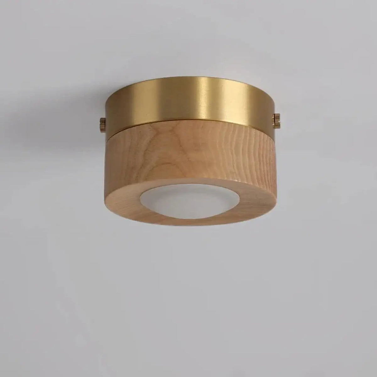 Plafonnier Scandinave Bois Laiton Doré - Dalumea - vue 1