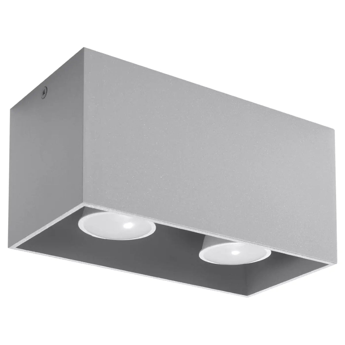 Plafonnier Double Spot Bloc Unique Gris - Dalumea - vue 3