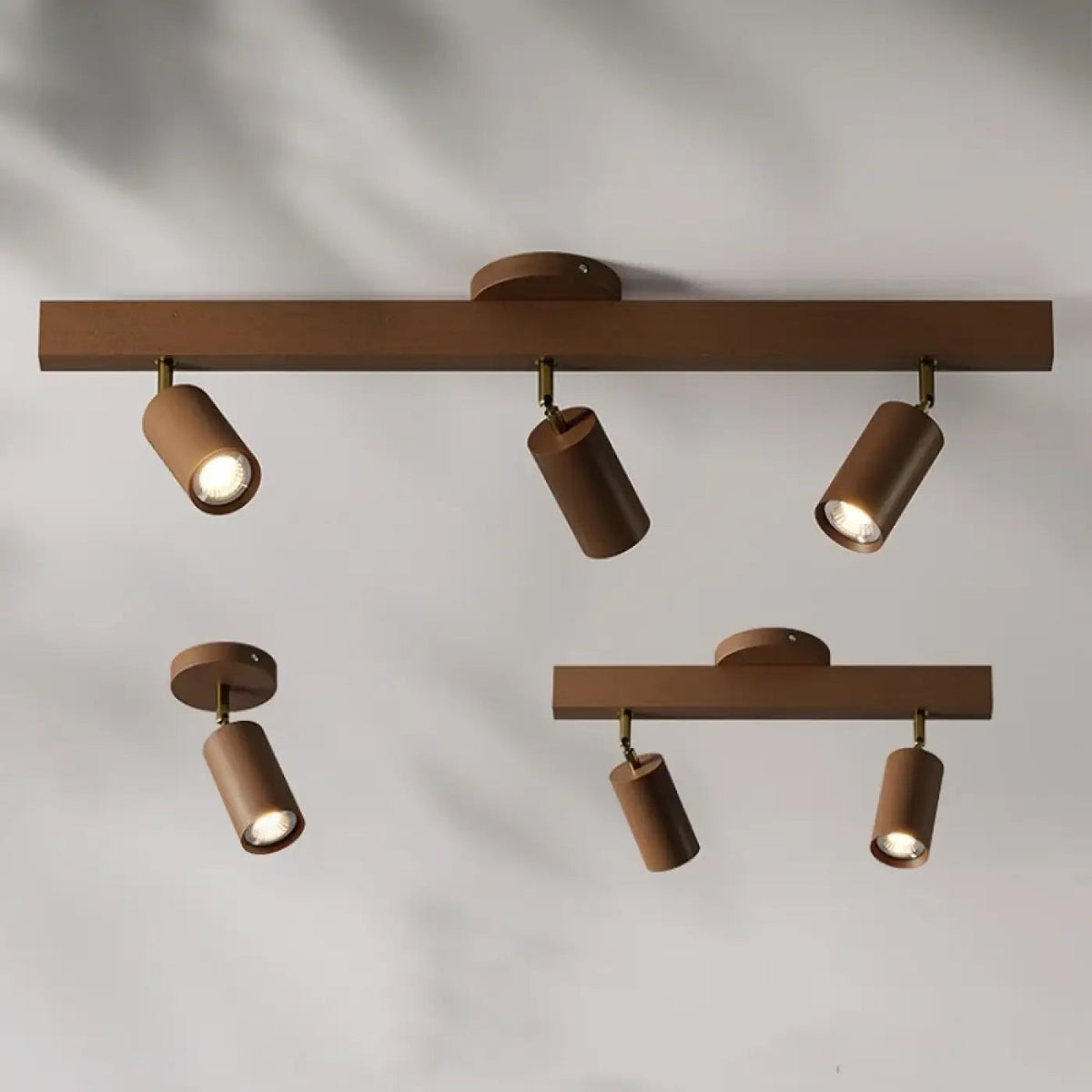 Plafonnier Spots Orientables Bois Scandinave - Dalumea - vue 1