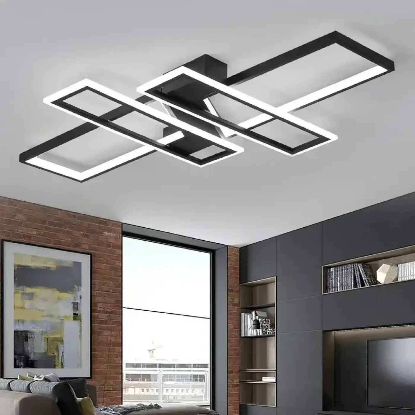 Plafonnier LED Rectangulaire Cadres Plats Moderne - Dalumea - vue 4