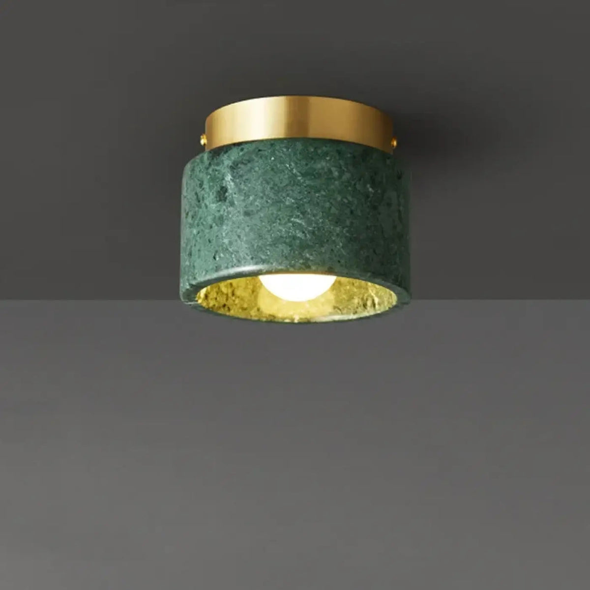 Plafonnier Marbre Laiton Cylindrique - Dalumea - vue 4