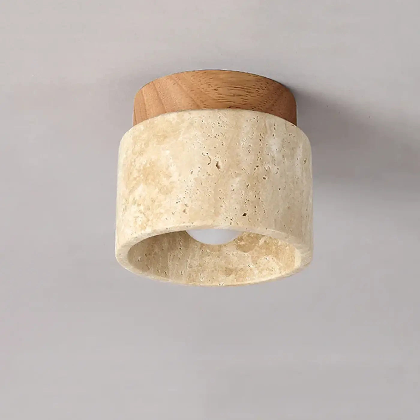 Plafonnier LED Pierre et Bois - Dalumea - vue 2