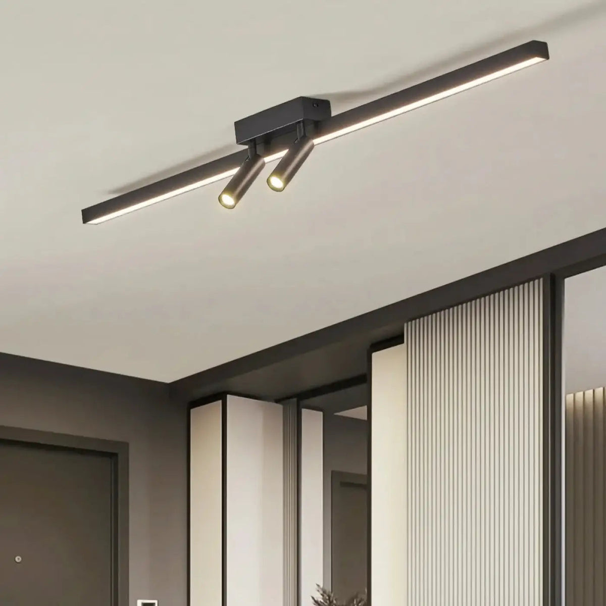 Plafonnier Double Projecteur Noir Design - Dalumea - vue 1