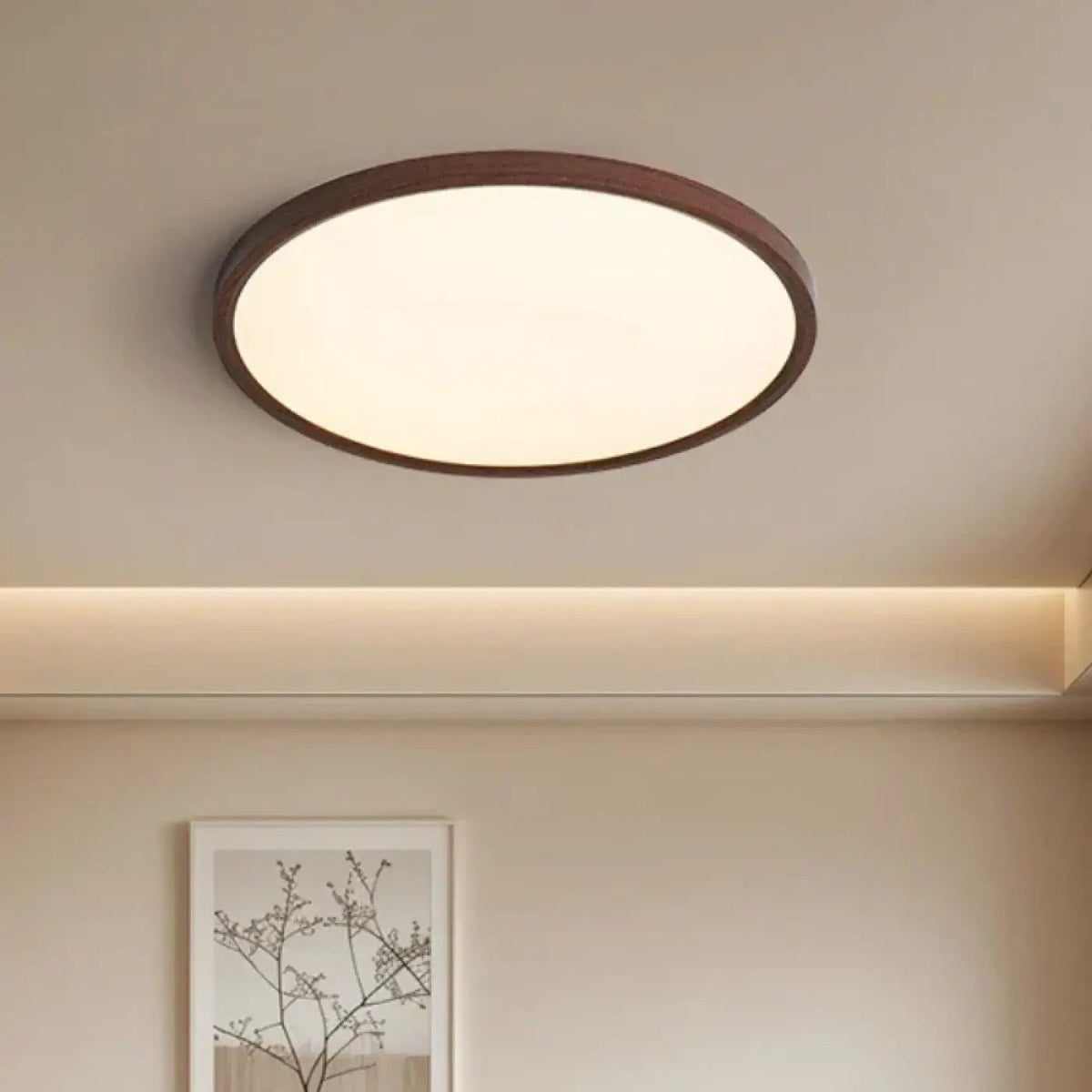 Plafonnier LED Rond Effet Bois - Dalumea - vue 4