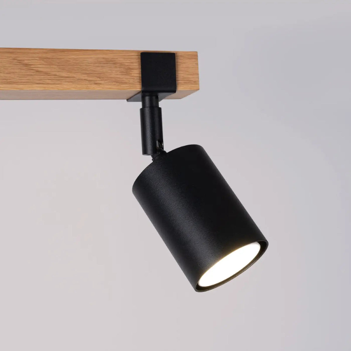 Plafonnier Double Spot Bois Noir - Dalumea - vue 3