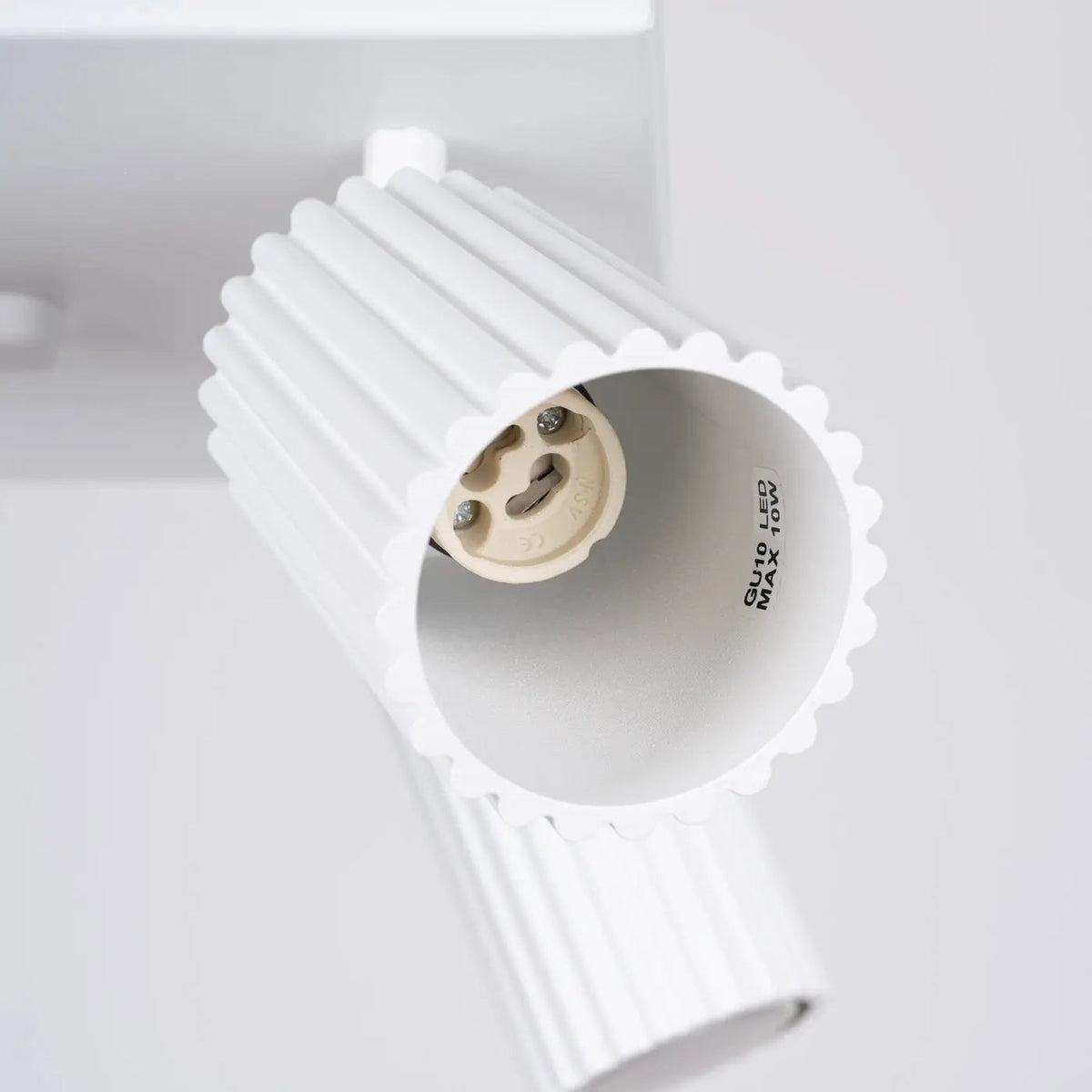 Plafonnier 4 Spots Orientables Platine Carrée Blanc - Dalumea - vue 5
